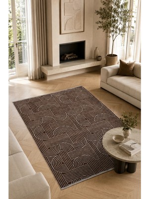 Ayduran Halı Modena Iskandinav Yıkanabilir Şönil Kilim Saçaklı, Kaymaz Tabanlı Koridor Salon Oturma Çocuk Odası Halısı