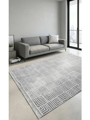 Ayduran Halı Classi Soft Ince Saten Bambu Halı Kaymaz Taban Yıkanabilir Modern Salon Mutfak Koridor Halısı