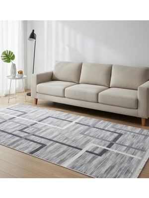 Ayduran Halı Classi Bambu Saten Ipeksi Floşlu Kaymaz Taban Yıkanabilir Halı