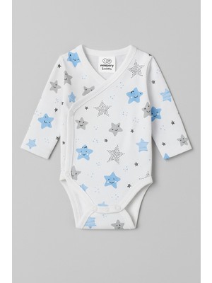 Mini & Sweet Bebek Body Zıbın %100 Pamuklu Baskılı Uzun Kollu