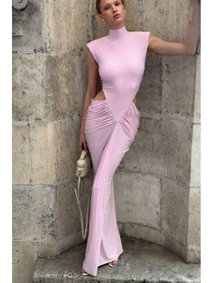 BMD Arisa Kolsuz Maxi Elbise - Pembe