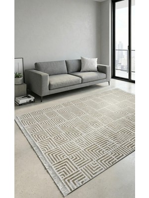 Ayduran Halı Classi Soft Ince Saten Bambu Halı Kaymaz Taban Yıkanabilir Modern Salon Mutfak Koridor Halısı