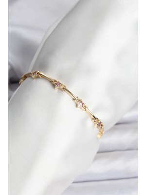 Marsilyan Yıldız Model Gold Renk Pirinç Bileklik 5886