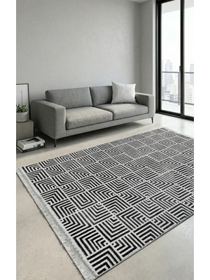 Ayduran Halı Classi Soft Ince Saten Bambu Halı Kaymaz Taban Yıkanabilir Modern Salon Mutfak Koridor Halısı