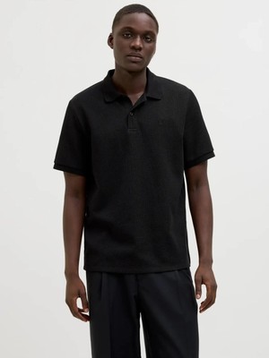 Jack & Jones Jack&jones 12268130 Yakali Erkek Tshirt - Siyah