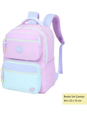 Marshmallow Bestie Okul Sırt Çantası - Pastel, Çok Bölmeli Çocuk Çantası