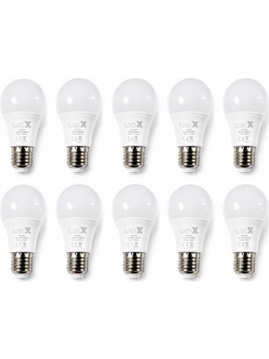 Uzman Dörtler - Ledx 9W E 27 Duylu LED Ampül Beyaz 10 Adet