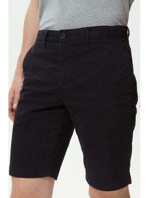 Lacoste Men's Slim Fit Organic Cotton Bermuda Black Shorts Erkek Dar Kesim Pamuk Bermuda Şort Siyah