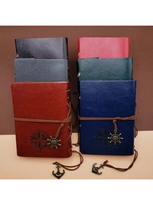 Belle Fusion Mey Ithalat® Deri Pusula Tasarımlı Defter