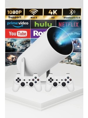Belle Fusion Mey Ithalat® Taşınabilir Android Projeksiyon Ayaklı Çift Kollu 4K Çözünürlüklü Sinema Projeksiyonu