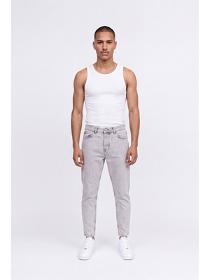 Machinist Erkek Boyfriend Jean Pantolon Gri