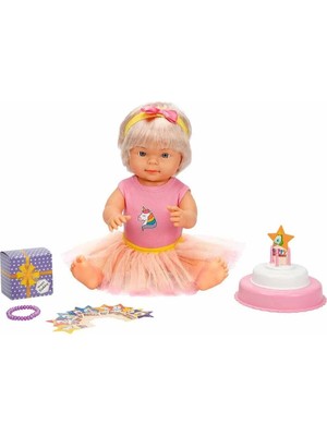 TeknoKapsül Sunman Bebelou Doğum Günü Bebeği 40 cm - Pembe Etekli Bebelou