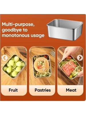 Belle Fusion Mey Ithalat® Paslanmaz Çelik Saklama Kabı