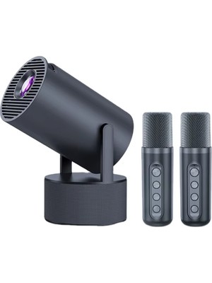 Belle Fusion Mey Ithalat® Karaoke Mikrofonlu Akıllı Projeksiyon Cihazı Wifi Bluetooth Destekli