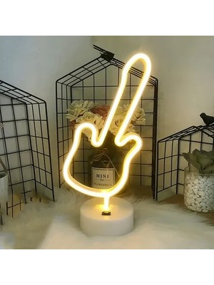 Belle Fusion Mey Ithalat® Neon Gitar Masa Lambası