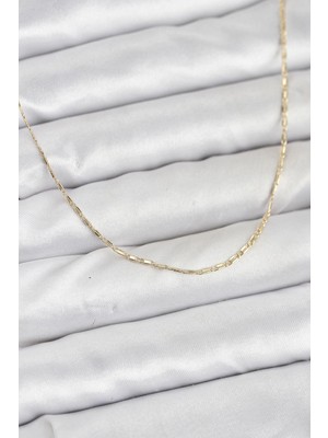 Marsilyan cm 14K Gold Renk Kesme Model 60 cm Kadın Kolye 5886