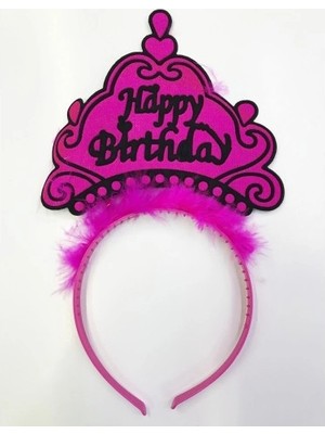 Belle Fusion Mey Ithalat® Happy Birthday Yazılı Neon Renk Taç 12 Adet