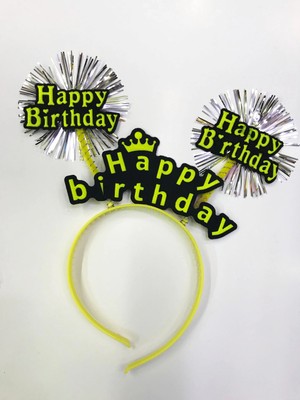 Belle Fusion Mey Ithalat® Happy Birthday Neon Renk Doğum Günü Tacı 12 Adet