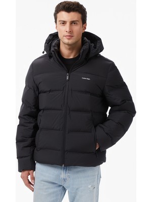 Calvin Klein Quilted Bonded Channel Erkek Siyah Mont