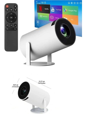Belle Fusion Mey Ithalat® Sinema Projektörü Android HDMI USB Wifi Ses Çıkışlı Ayaklı Projeksiyon Taşınabilir Yeni Nesil