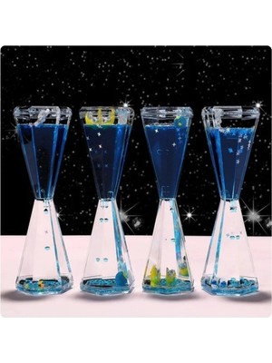 Belle Fusion Mey Ithalat® Uzay Temalı Dökülen Yağ Kum Saati