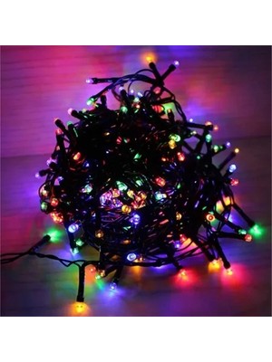 Mbb E-Ticaret Mey Ithalat® 10M 100 LED Damla Uçlu Rgb Işık Siyah Kablo