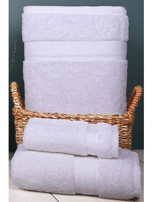 Arliva Terra Bukle Bordürlü 2'li Set Beyaz 33X33