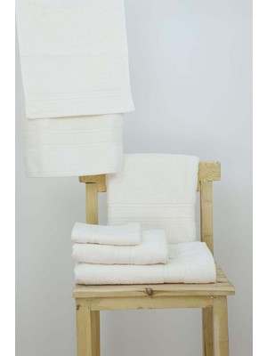 Arliva Terra Bukle Bordürlü 2'li Set Ekru 33X33