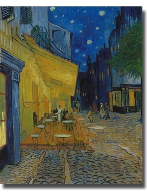Rosaart Vincent Van Gogh Cafe Terrace At Night-Gece Kafe Terası Posteri, Çerçevesiz Poster,klasik Sanat