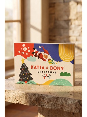 Katia & Bony Unisex Yılbaşı Kutulu Soket Çorap %82 Pamuk Desenli 4'lü Paket Yumuşak Dokulu