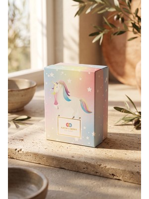 Kız Çocuk Unicorn Desenli 3'Lü Kutulu Soket Çorap