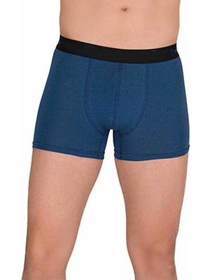 Mbb E-Ticaret Pamuk Modal Likralı Esnek Erkek Boxer Indigo 4476B