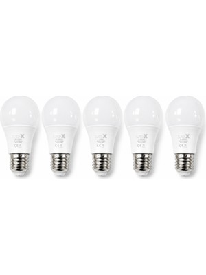 Uzman Dörtler - Ledx 9 Watt 810 Lümen E27 Duy 3 Renk anahtarla aç kapa renk degiştir Seçenekli Akıllı Işık Ampulü 5 Adet