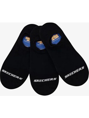Skechers U No Show 3 Pack Socks S2520314-3817 Siyah Çorap