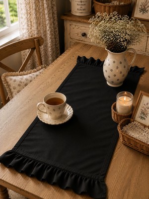 Şah Textile Design Pamuk Karışımlı Kenar Fırfırlı RUNNER40X110