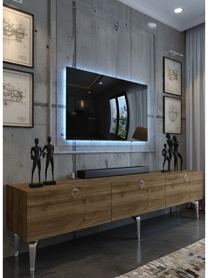 Online Fırsat Mutlu Ol Mutlu Kal Karnaval Tv Sehpası 150 cm - Ceviz - SA2-1501-2