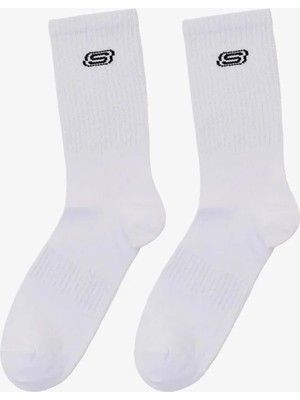 Skechers U Crew 2 Pack Socks S2520318-2325 Beyaz Çorap