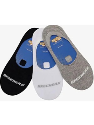 Skechers U Liner No Show 3 Pack Socks S2520313-3474 Çok Renkli Çorap