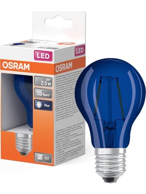 Osram LED 2.5W 9000K 10LM E27 Duy Mavi Işık Gece Lambası