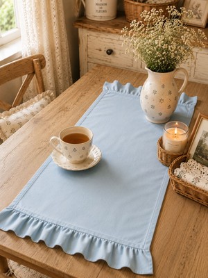 Şah Textile Design Pamuk Karışımlı Kenar Fırfırlı RUNNER40X110