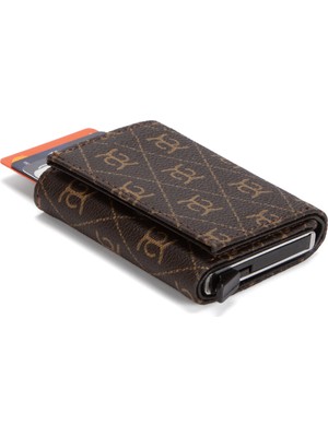 Sannora Bags Siyah Deri Mekanizmalı Otomatik Kızaklı Kartlık Cüzdan Rfıd Korumalı Alemünyum MEKANIZMA(7CMX10CM)
