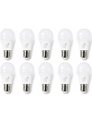Uzman Dörtler - Ledx 9 Watt 810 Lümen E27 Duy 3 Renk Seçenekli Anahtarı Aç Kapa Renk Degiştir Akıllı Işık Ampulü 10 Adet
