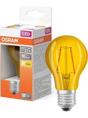 Osram LED 2.5W 2200K 235LM E27 Duy Sarı Işık Gece Lambası