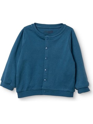 TeknoKapsül Ebebek Hello Baby Hellobaby Erkek Bebek Basic Hırka Çıtçıtlı Bisiklet Yaka Uzun Kol