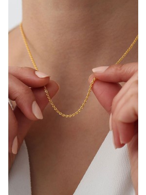 Bayar Gold 14 Ayar Altın Halat Burgu Zincir Kolye 1,8 mm