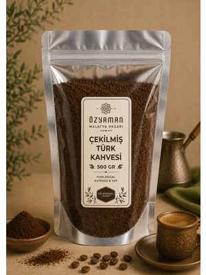Özyaman Malatya Pazarı Özyaman Çekilmiş Türk Kahvesi Arabica Orta Kavrulmuş Doypack Paket 500 gr
