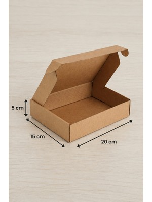 Aybaş Kağıtçılık 20X15X5 (25 Adet) Kilitli E Ticaret Kutusu, Internet ve Kargo Kutusu, Hediye Kutusu, Karton Kutu, Kraft Kutu