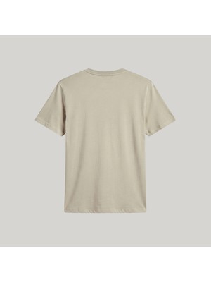 Jack & Jones Erkek Nakis Detayli Relaxed Fit Bisiklet Yaka Tisört - Lines