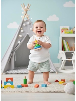 Tiffany Baby Bebek Green Theme Müslin Şort Yeşil 65141