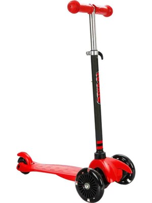 TeknoKapsül Gokidy Rookie 3 Tekerlekli Işıklı Kırmızı Mini Scooter